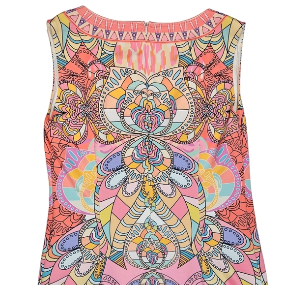 Mandala Paisley Print Sheath Dress Size Small ? Sleeveless Multicolor Boho Work - Picture 11 of 16